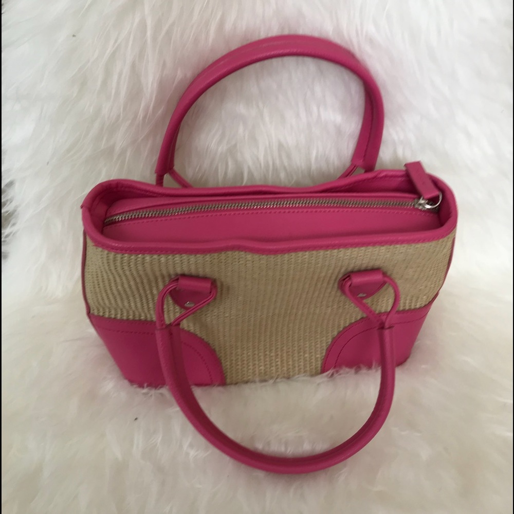 Bath & Bodyworks Straw & Pink Handbag
